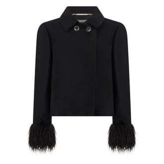 Alberta Ferretti Jacket with decorated sleeves - female - Alberta Ferretti - Light Jackets - Black - L - Jackets