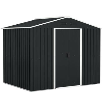 OUTSUNNY Caseta de jard&iacute;n 236x174x190 cm gris