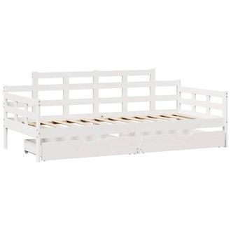 Berkfield Home Practical Daybed with Drawers without Mattress White 90x200 cm So