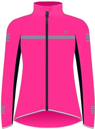 Proviz Classic Hi Viz Reflective Womens Softshell Cycling Jacket Hi Visibility Cycle Bike Coat, Pink, UK6
