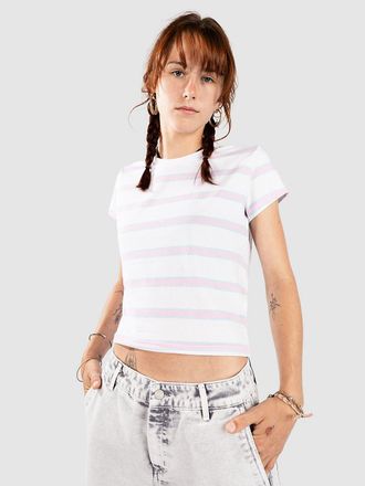 Urban Classics Stripe Cropped Camiseta blanco