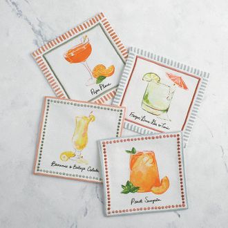 Frontgate Set of 4 Chef Symon Cocktail Napkins - Frontgate