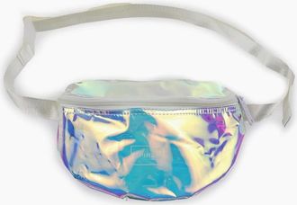 Spiral Womens Iridescent Crescent Shape Fanny Pack - Holographic - Size: ONE size