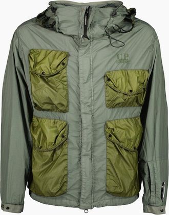 C.P. Company Mens Taylon L Mixed Goggle Jacket - Green - Size: 42/Regular