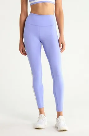 SPLITS59 Miles High Waist Rigor 7/8 Leggings in Purple Haze/white at Nordstrom, Size X-Small