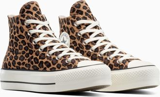 Converse Sneaker CONVERSE CHUCK TAYLOR ALL STAR LIFT, Damen, Gr. 36, incensed, totally fudged, egret, Textil, Schuhe Sneaker, Leo-Print