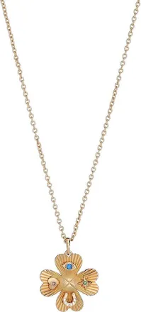 Alex and Ani Lucky Four Leaf Clover Necklace in Gold at Nordstrom