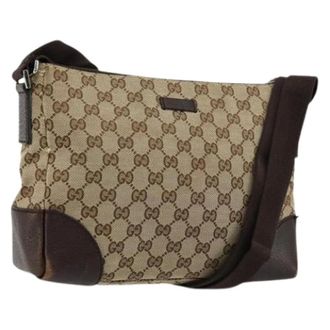 Gucci Pre-owned Cross Body Bags, female, Beige, Size: ONE SIZE Pre-owned Vintage GG Canvas Shoulder Bag