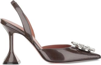 Amina Muaddi Begum Sling 95 - Dames - Pumps - Bruin - 36 EU - Leer - Schoenen