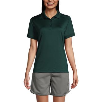 Lands End School Uniform Young Short Sleeve Rapid Dry Polo Shirt in Evergreen at Nordstrom, Size X-Large