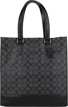 Coach Graham Gestructureerde Tote - Heren - Shoppers - Grijs - ONE Size - Tassen