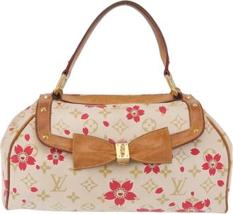 Louis Vuitton Retro Bag Limited Edition Cherry Blossom Monogram White Canvas Handbag (Pre-Owned)
