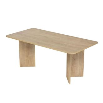 Calicosy Mesa de comedor rectangular de 180 cm - roble