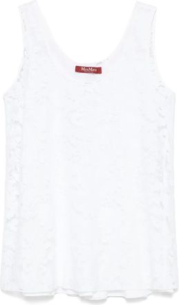 Max Mara Top con dettagli in pizzo - Bianco