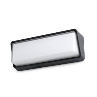 Netlighting Half LED Outdoor Wall Light White Dark Grey IP65