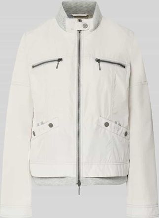 AMBER & JUNE Jacke mit Zweiwege-Rei&szlig;verschluss in Kitt, Gr&ouml;&szlig;e 34