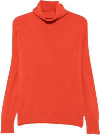 C.T. Plage Roll-neck Kasjmier Trui - Dames - Coltruien - Oranje - M - Kasjmier - Truien & Vesten