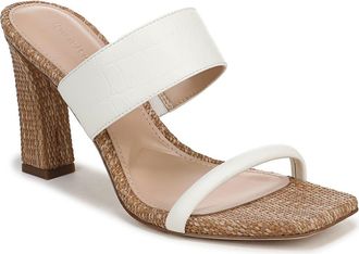 Favorite Daughter Gabi Block Heel Sandal in White Dark Natural at Nordstrom, Size 6.5