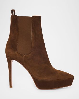 Gianvito Rossi 120mm Suede Pointed-Toe Booties