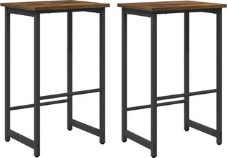 vidaXL Taburete De Bar 2 Uds. Roble Ahumado 40 X 32 X 64 Cm Vidaxl