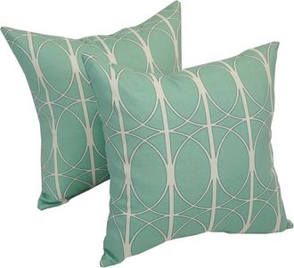 Blazing Needles 17-inch Outdoor Spun Polyester Throw Pillows (Set of 2)