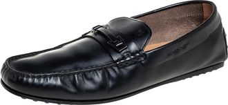 Tod's Tods Black Leather Slip On Loafer