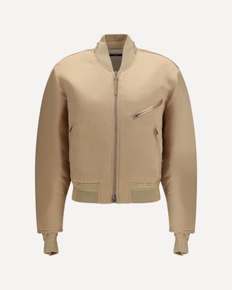 Tom Ford Giacca Bomber da aviatore in satin Woman 38
