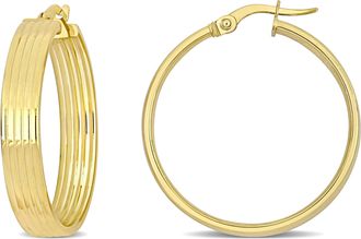 Mimi & Max 29 MM 5-Row Hoop Earrings in 14K Yellow Gold