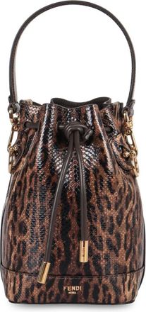 Fendi Mon Tresor Mini Tas - Dames - Schoudertassen - Bruin - ONE Size - Leer - Tassen
