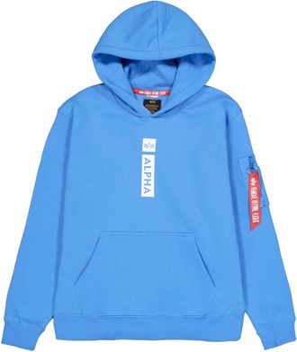 Alpha Industries Hoodie ALPHA INDUSTRIES Alpha Puff Print Hoodie, Herren, Gr. XL, mediteranian blau, Obermaterial: 80% Baumwolle, 20% Polyester, regular fit, Sweatshir