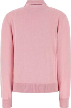 Blaze Womens Silk-Blend Polo Shirt Pink Cotton
