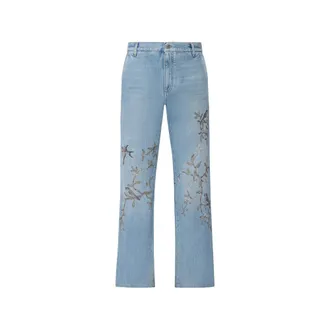 Amiri Floral-embellished Jeans