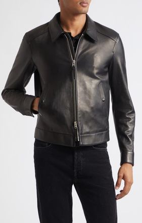 Tom Ford Leather Jacket in Naa Black at Nordstrom, Size 52
