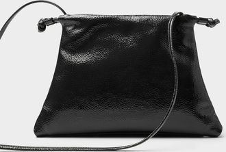 Simons Womens Patent leather trapezoidal evening bag Exclusive collection from Italy