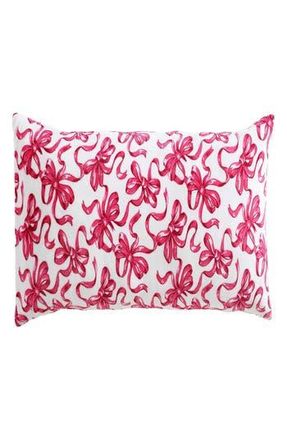Betsey Johnson Ballet Bows Plush Decorative Throw Pillow in Medium /Dark Pink at Nordstrom Rack