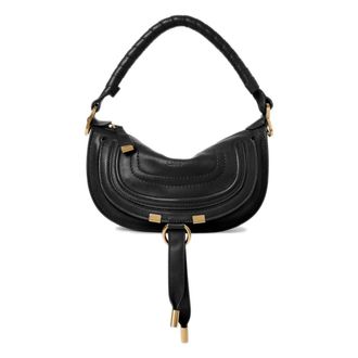 Chlo&eacute; Handbags, female, Black, Size: ONE SIZE Mini Marcie Shoulder Bag
