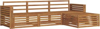 vidaXL Conjunto De Sof&aacute;s De Exterior 4 Uds. Natural Vidaxl