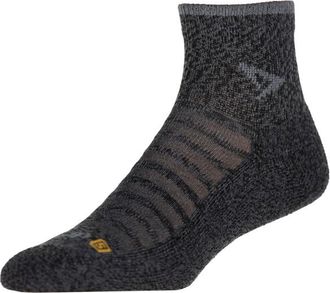 Drymax Running Lite-Mesh 1/4 Crew Laufsocken - Unisex | schwarz/grau