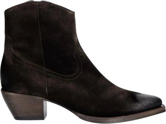 Billi Bi Enkelboot in westernstijl - Dames - Schoenen - Bruin - Maat: 40 EU Leer
