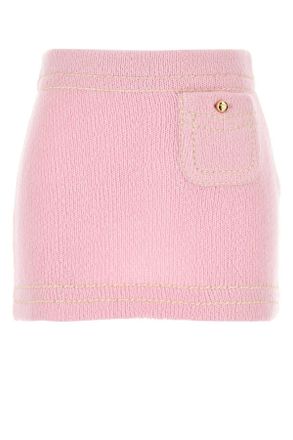 Prada Pink Cashmere Mini Skirt