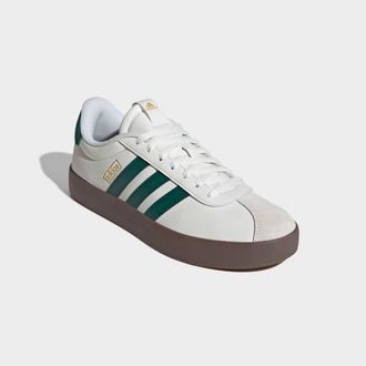 adidas Sneaker ADIDAS SPORTSWEAR VL COURT 3.0, Herren, Gr. 42,5, core wei&szlig;, collegiate gr&uuml;n, gum5, Leder, Synthetik, Schuhe Sneaker, inspiriert vom Design de