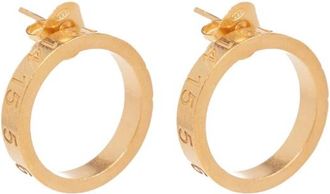 Maison Margiela Ring met patroon - unisex - Oorbellen - Geel - ONE Size - Accessoires