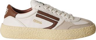 Puraai Cream 1.01 Vintage Suede-Leather Low-Top Sneakers