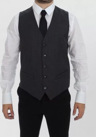 Dolce & Gabbana striped wool single-breasted waistcoat