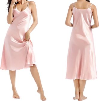 Generic Silk Nightdresses For Women Uk Plus Size - Satin Nightdresses For Women Uk - Silk Pyjamas Size 6 Satin Pjs Sets Petite Nightwear Sexy Sleepwear Plus S