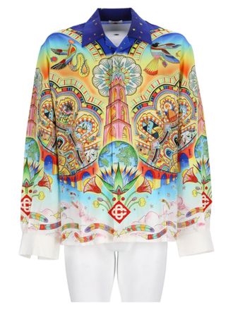 Casablanca Viscose-Blend Intricate Printed Shirt