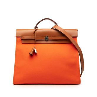 Herm&egrave;s Pre-owned Hermes Toile Herbag Zip 39 Satchel Ladies OYZ5116EUJQ727UL