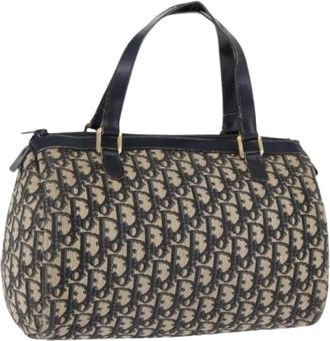 Dior Pre-owned Trotter Canvas Hand Bag - Dames - Vintage Handtas - Blauw - ONE Size - Vintage