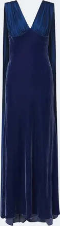 SIMKHAI Mariselle caped velvet gown