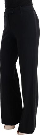 Ermanno Scervino Womens Black Viscose Flare Bootcut Pants